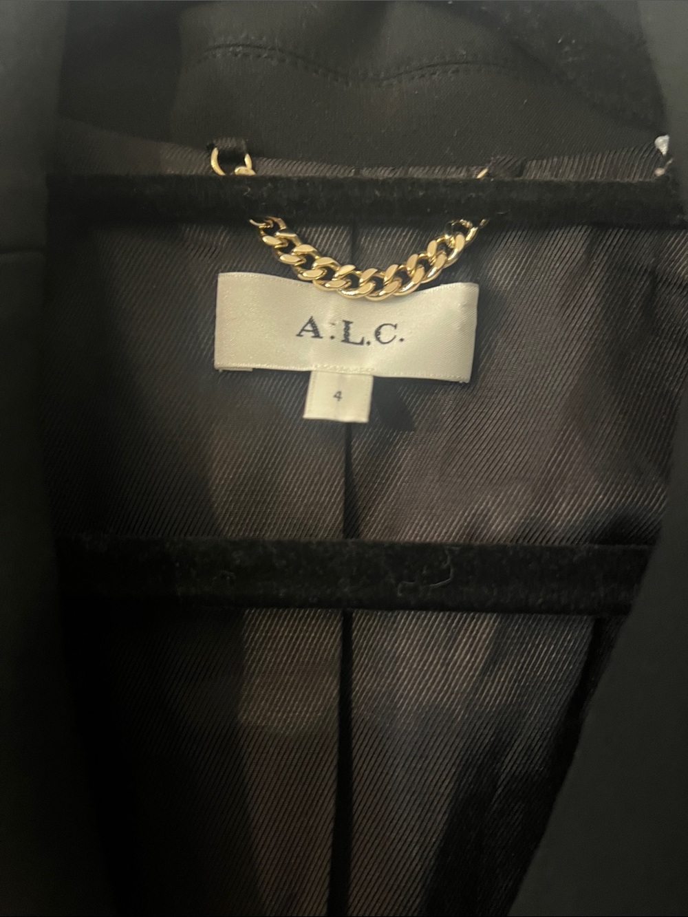 A.L.C. Black Blazer with Gold Buttons - Picture 3 of 5